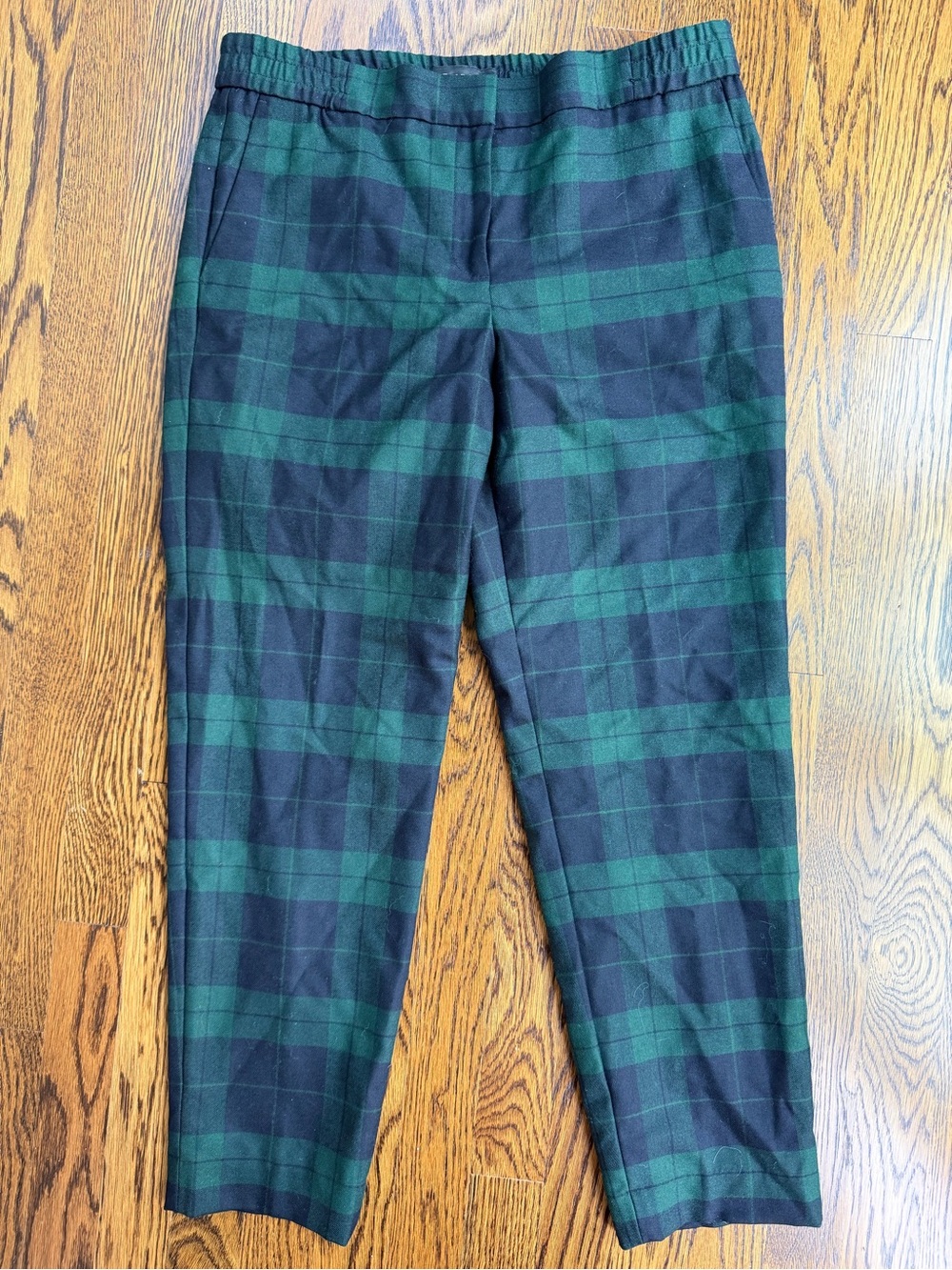 Talbots Wool Blend Preppy Holidays Festive Office Plaid Cropped Chinos